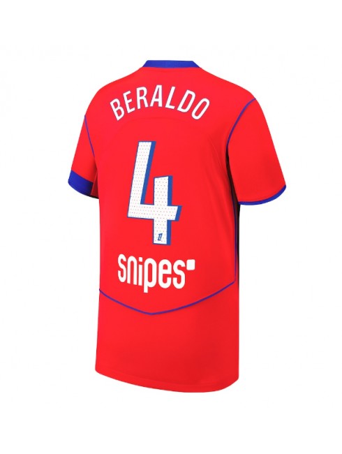 Paris Saint-Germain Lucas Beraldo #4 Ausweichtrikot 2025-26 Kurzarm Paris Saint-Germain Lucas Beraldo #4 Ausweichtrikot 2025-26 Kurzarm